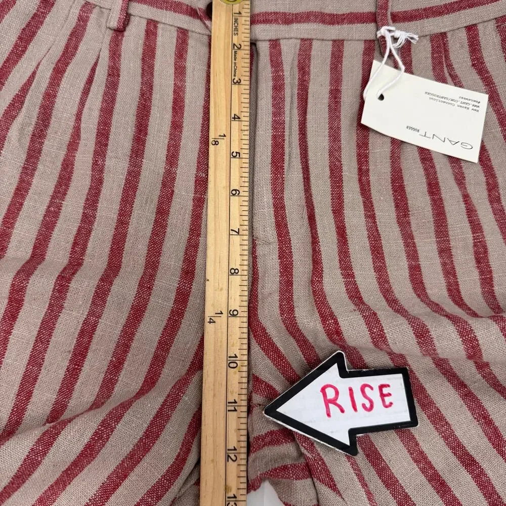 NWT Gant Rugger Linen Cotton Striped Shorts Men's Waist 33
